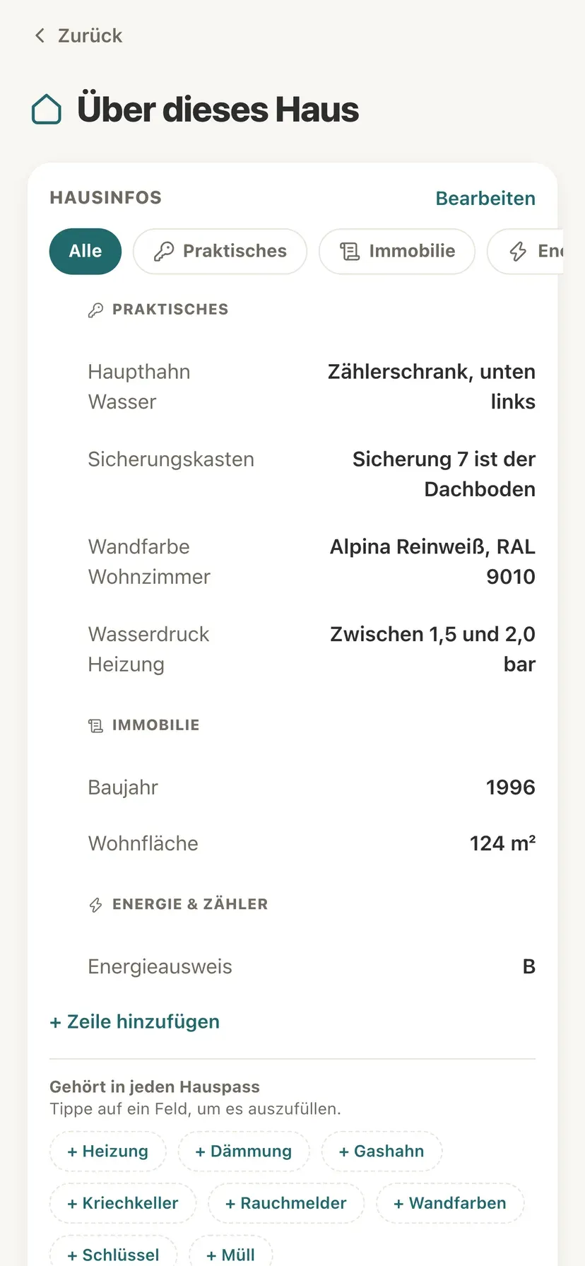 Hausinfos in Domeaz: wo der Haupthahn ist, der Sicherungskasten und der Farbton der Wandfarbe